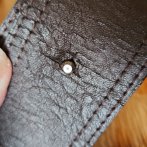 Chicos Silver Metal Wide Brown Belt 36"-39" - Picture 10 of 11